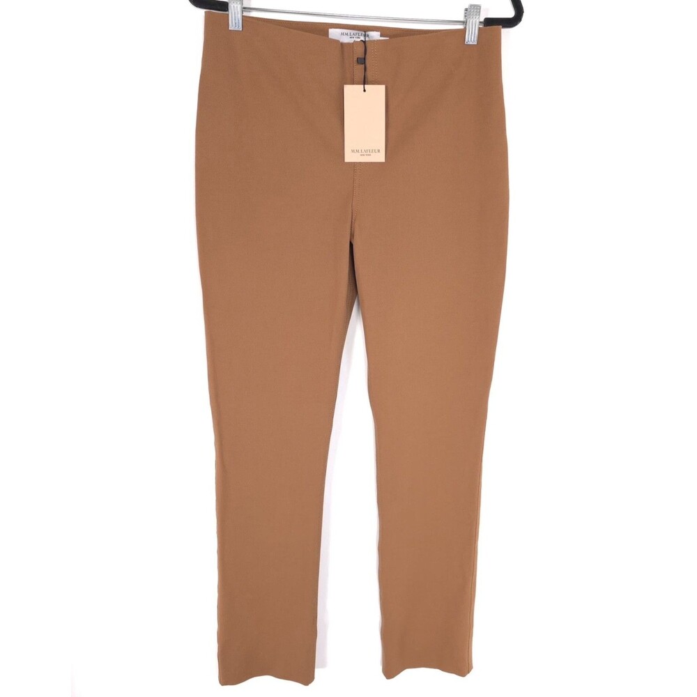 MM.LAFLEUR Women’s New Pants 8 Brown Stretch Ankle Slim HK20CR